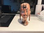 Afrikaans houten hoofd-hoogte 23 cm., Antiek en Kunst, Ophalen