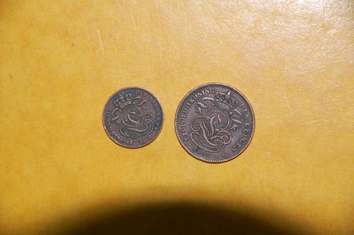 1 & 2 cent 1902 VL, Postzegels en Munten, Munten | België, Setje, Verzenden