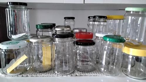 Pak van 50 glazen/glazen potten met schroefdeksel, Huis en Inrichting, Keuken | Servies, Zo goed als nieuw, Kom(men), Glas, Ophalen of Verzenden