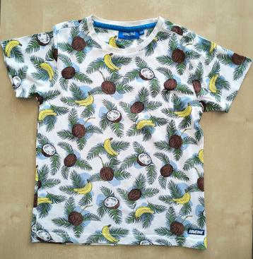 Zomerse witte t-shirt kokosnoten/bananen Someone, maat 128 beschikbaar voor biedingen