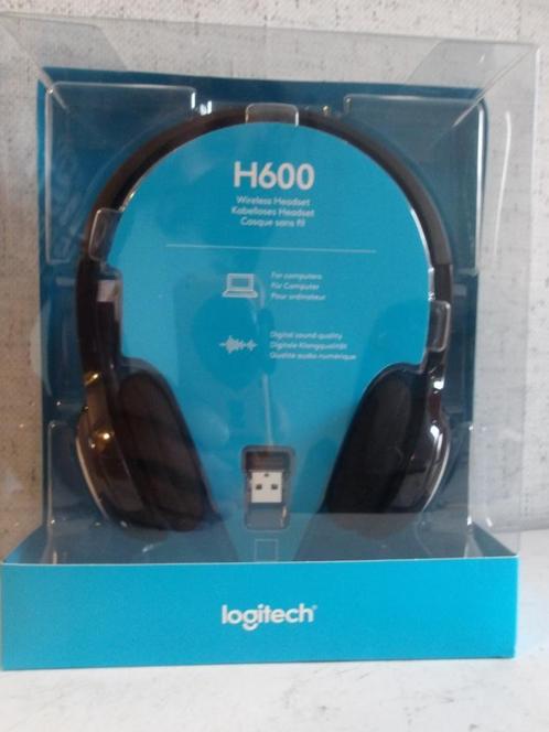 Logitech H600 draadloos gaming hoofdtelefoon microfoon, Computers en Software, Headsets, Nieuw, Draadloos, Gaming headset, Inklapbare microfoon