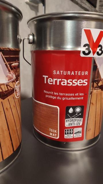 Saturateur pour bois extérieur V33 Terrasses classique teck, Neuf, Brun, Enlèvement, 5 à 10 litres