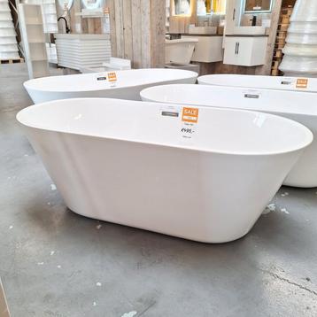 NIEUW Vrijstaand ligbad glans wit 150x75x56 cm Teika 150 beschikbaar voor biedingen