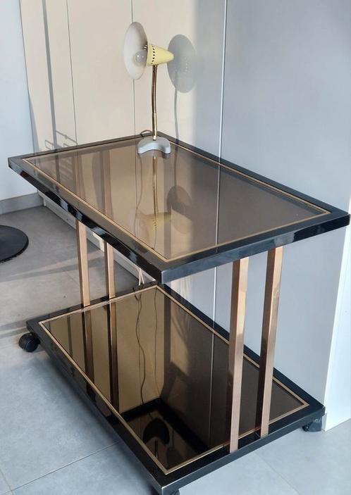 Hollywood Regency Trolley Door Belgo Chrom – jaren  70, Huis en Inrichting, Tafels | Salontafels, Zo goed als nieuw, 50 tot 75 cm
