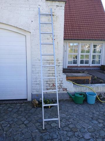 Gebruikte enkel rechte ladder - 10 treden beschikbaar voor biedingen