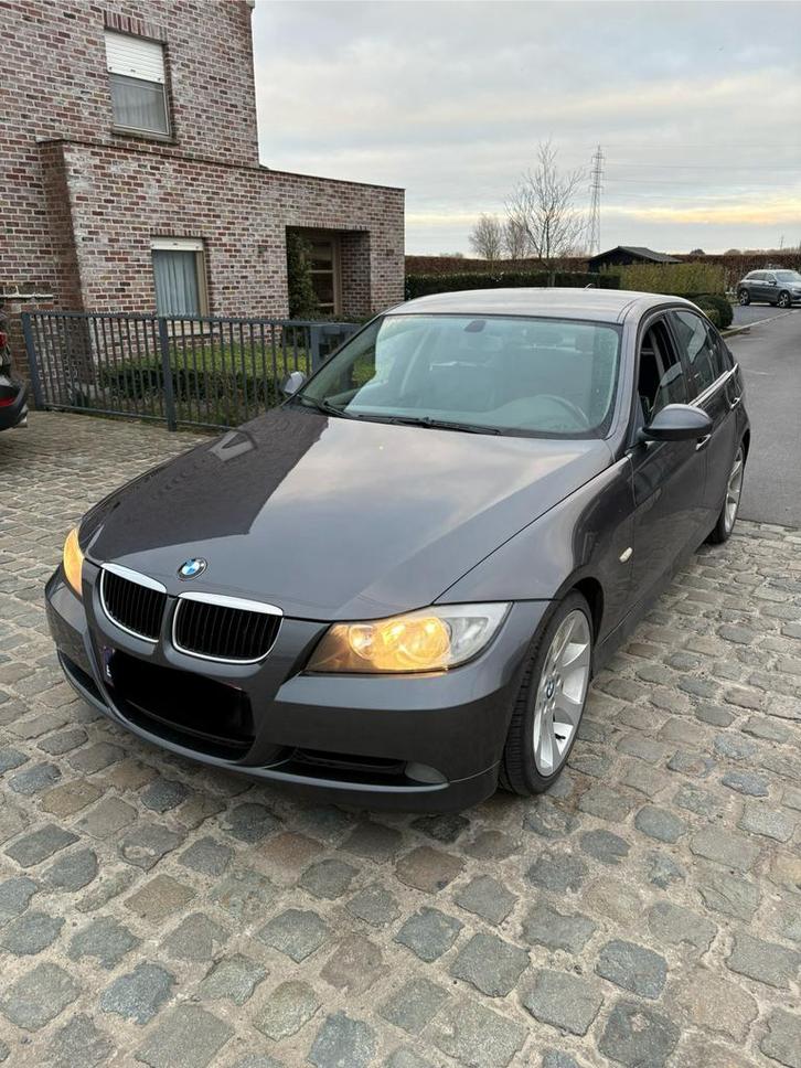Bmw 318d e90 m47, Auto's, BMW, Particulier, Lederen bekleding, Zwart, Zwart, Leder, Ophalen