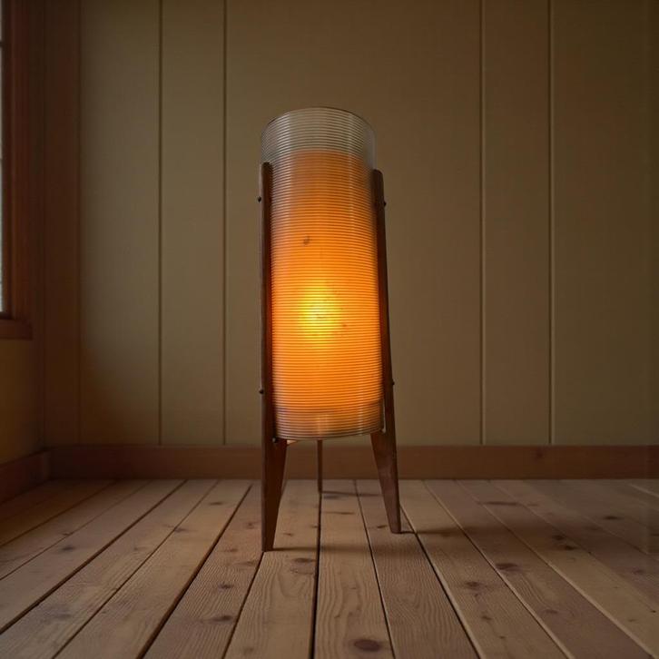 Vintage mini raket tafellamp / lampje 'Rotaflex', Antiek en Kunst, Antiek | Verlichting, Ophalen of Verzenden