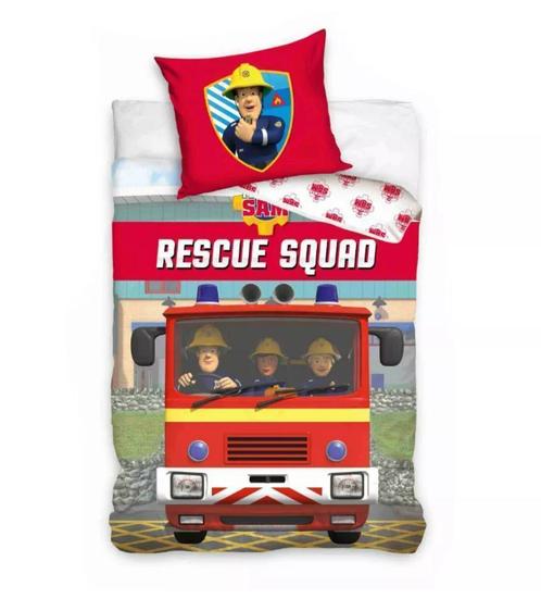 Brandweerman Sam Eenpersoons Dekbedovertrek 140 x 200 cm, Kinderen en Baby's, Kinderkamer | Beddengoed, Nieuw, Dekbedovertrek
