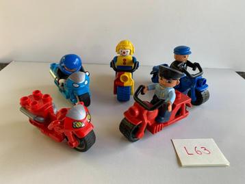 LEGO L63: LOT 5 MOTO'S DUPLO beschikbaar voor biedingen