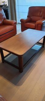 Salontafel eik met glas, Antiek en Kunst, Ophalen