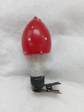 Ajeko kerstbal -  paddenstoel op knijper beschikbaar voor biedingen