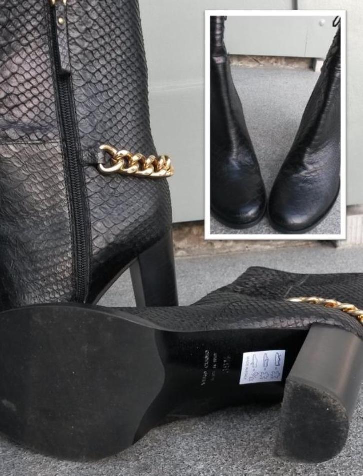 dames enkellaars., Kleding | Dames, Schoenen, Zo goed als nieuw, Zwart, Ophalen of Verzenden