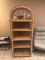 Vintage rotan kast / open wandrek – boho stijl, Huis en Inrichting, Ophalen, Gebruikt