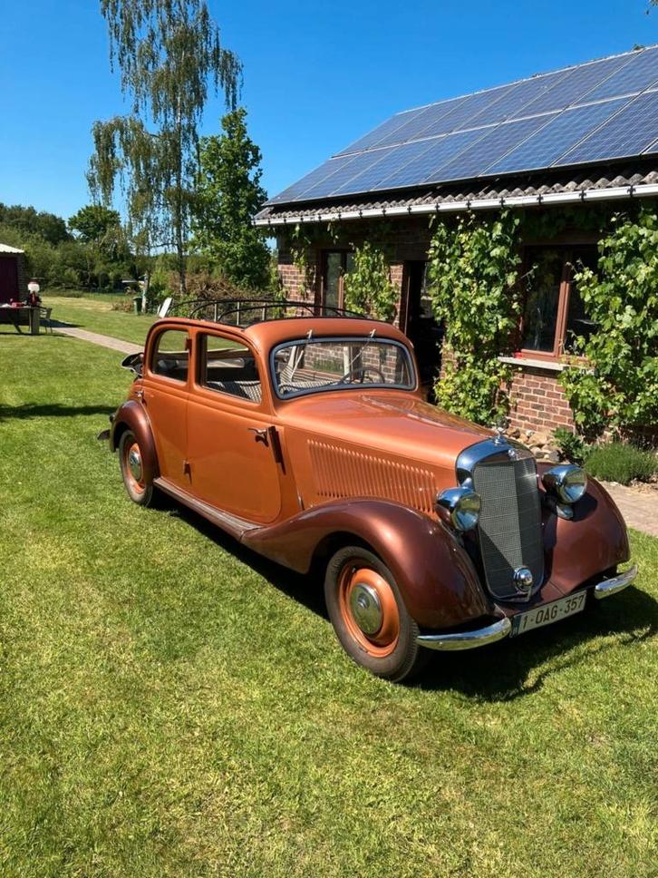 Oldtimer Mercedes V 170 cabriolet Limousine van 1938, Auto's, Oldtimers, Particulier, Mercedes-Benz, Benzine, Cabriolet, Ophalen