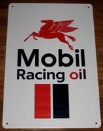 MOBIL OLIE : Metalen Bord Logo Mobil Racing Oil, Envoi, Neuf, Panneau publicitaire