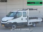 Iveco Daily 50C17 3.0L Automaat DC Open laadbak Kraan Hiab 0, Euro 5, Stof, Gebruikt, 4 cilinders