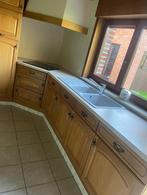 Keuken in eikenhout - Nieuw, Huis en Inrichting, Keuken | Complete keukens, Ophalen, Overige materialen, Bruin, Hoekkeuken