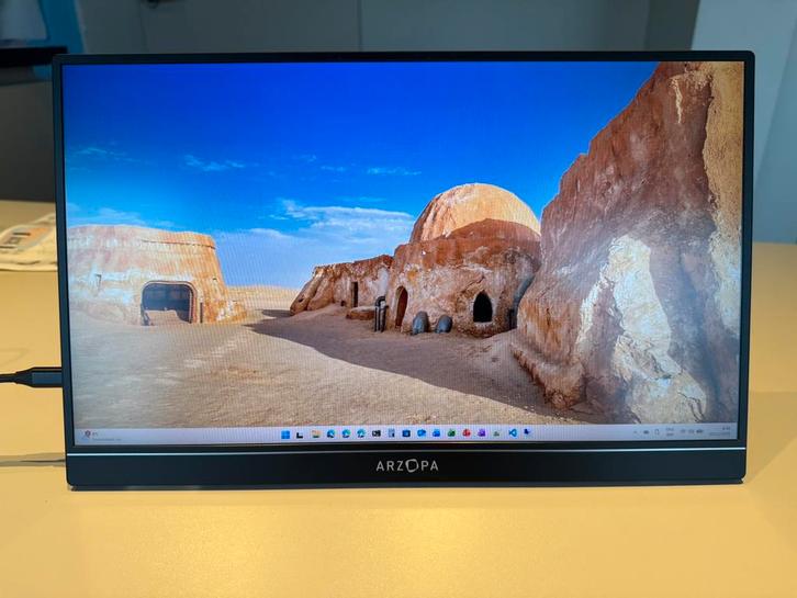 Arzopa draagbare monitor (Z1FC), Computers en Software, Monitoren, Zo goed als nieuw, 101 t/m 150 Hz, HDMI, Gaming, Ingebouwde speakers