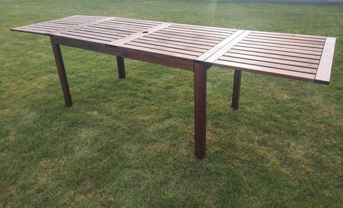 teak buitenset tafel met 6 teak stoelen, Tuin en Terras, Tuintafels, Zo goed als nieuw, Rechthoekig, Teakhout, Ophalen