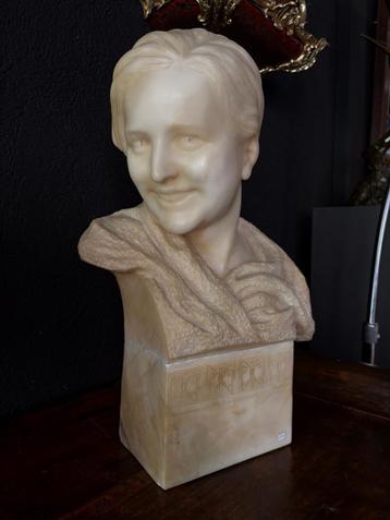 Art deco buste albast in prima staat 1900 beschikbaar voor biedingen