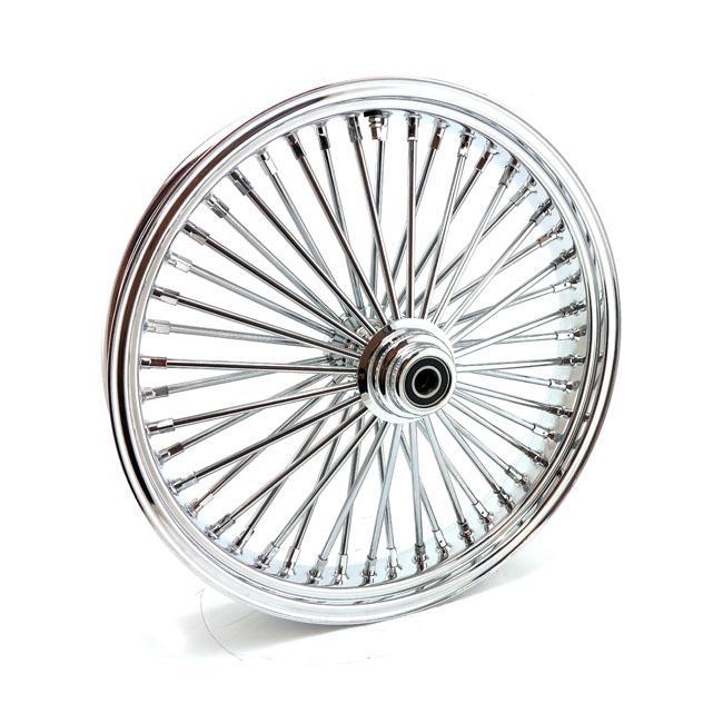 Fat spokes voorwiel chroom 3.50 x 21 enkele remschijf, Motoren, Onderdelen | Harley-Davidson, Nieuw, Ophalen