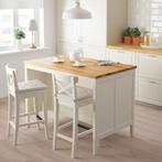 Ikea Tornviken 126x77 cm + 2 barkrukken, Huis en Inrichting, Keuken | Complete keukens, Zo goed als nieuw, Ophalen