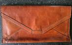 Lichtbruine, lederen clutch (zeer mooie staat), Ophalen of Verzenden, Gebruikt, Bruin, Handtas