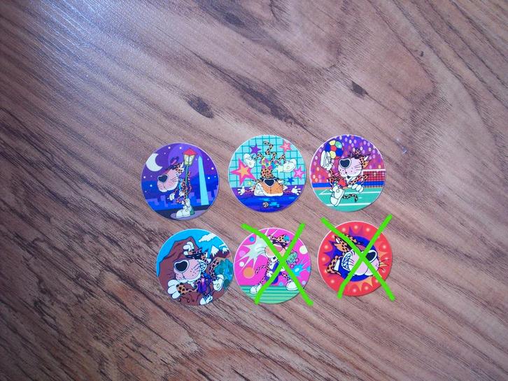 NL 1e druk flippo`s serie 76 t/m 100 oranje achterkant, Verzamelen, Flippo's, Losse flippo's, Adventure, Cheetos 24 Game, Chester Cheetos