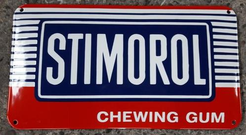 Stimorol chewing gum emaillen reclame bord USA decoratie, Verzamelen, Merken en Reclamevoorwerpen, Zo goed als nieuw, Reclamebord