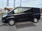 Ford Transit Custom DUBBELE CABINE*2.2DCI*L1/H1*112000km, Auto's, Voorwielaandrijving, Euro 5, Zwart, Leder