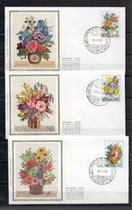 Année 1980 : FDC 1966-1968 soie - Floralies Gantoises VI - O, Timbres & Monnaies, Enlèvement ou Envoi