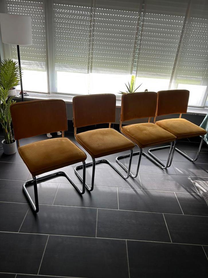 4 retro stoelen ZUIVER, Maison & Meubles, Chaises, Comme neuf, Quatre, Enlèvement