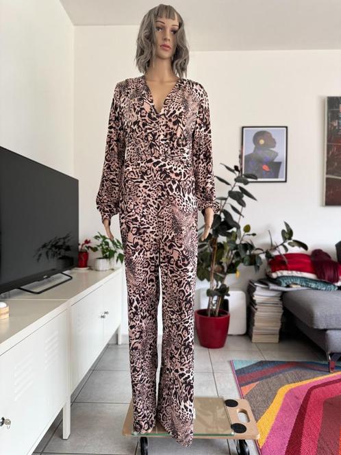 Sexy leopard print jumpsuit (size S/M), Kleding | Dames, Jumpsuits, Gedragen, Maat 38/40 (M), Bruin, Ophalen of Verzenden
