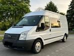 FORD TRANSIT 2.2dtci DUBBELE CABINE 5+1 GEKEURD VOOR VERKOOP, Auto's, Euro 5, Zwart, Wit, Leder