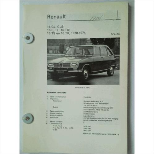 Renault 16 Vraagbaak losbladig 1970-1974 #2 Nederlands, Boeken, Auto's | Boeken, Gelezen, Renault, Ophalen of Verzenden
