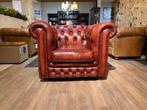 Originele chesterfield clubfauteuil Bendic Oxblood Rood, Ophalen of Verzenden