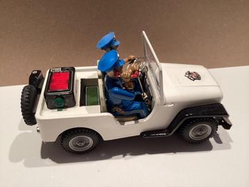 Blikken jeep Toy Nomura police jeep