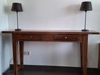 Side table teak brown finish, Ophalen, Zo goed als nieuw