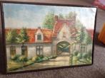 Schilderij v. e. zicht v.begijnhoven Brugge West-Vlaanderen, Antiek en Kunst, Ophalen of Verzenden