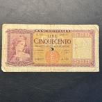 Italië - 500 Lire 1947 - Pick 80 - Poor - gat - 871, Ophalen of Verzenden, Italië, Los biljet