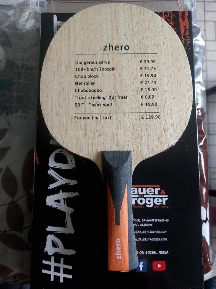 Raquette tennis de table, Sport en Fitness, Tafeltennis, Ophalen of Verzenden