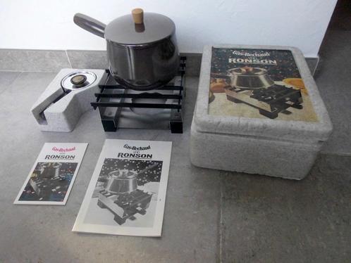 Design GAZ „RONSON” fondueset uit de jaren 70, Huis en Inrichting, Keuken | Potten en Pannen, Nieuw, Overige typen, Overige materialen
