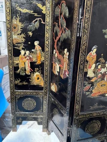 Tres beau paravent chinois ancien, Enlèvement, Comme neuf