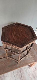 Vintage bamboo bijzettafel, Ophalen, Gebruikt