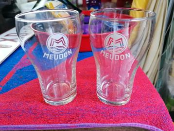 2 oude waterglaasjes Meudon.  beschikbaar voor biedingen