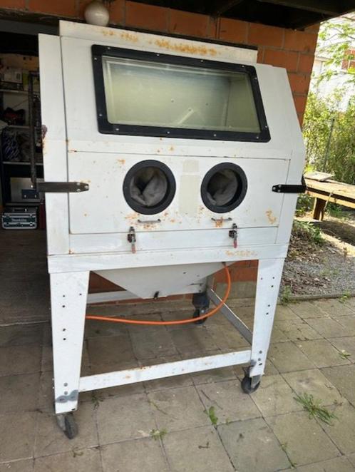 Grote zandstraalcabine 990L met stofafzuiging + accesoires, Doe-het-zelf en Bouw, Reinigingsmachines, Gebruikt, Ophalen
