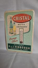 Thermomètre 1961 limonade eau Cristal Verborgh Ostende, Utilisé, Enlèvement ou Envoi, Panneau publicitaire