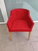 6 rode eetkamerstoelen, Huis en Inrichting, Stoelen, Ophalen, Hout, Zo goed als nieuw, Vijf, Zes of meer stoelen