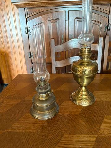 2 koperen petrolrum lampen, Enlèvement, Cuivre ou Bronze