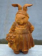 maman lapin avec ces fleurs en fonte pat rouillé ., Jardin & Terrasse, Enlèvement ou Envoi, Neuf